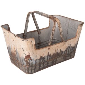 Kosz - doniczka Clayre & Eef 6Y2644 - 45x28x23 cm multi