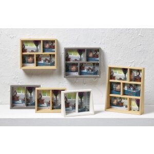 Gallery Frame Rustic 4 zdjęcia 10x10 cm i 10x15 cm natura