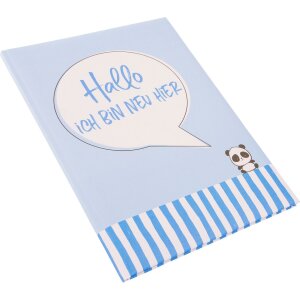 Goldbook Baby Diary Im New Here blue 21x28 cm 44 ilustrowane strony