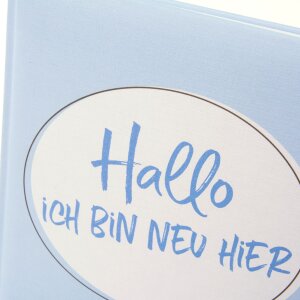 Goldbook Baby Diary Im New Here blue 21x28 cm 44 ilustrowane strony