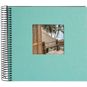 Goldbuch Album spiralny Bella Vista aqua 20x20 cm 40 czarnych stron