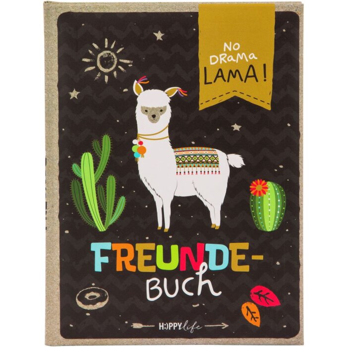 Goldbuch Friends Book A5 HAPPYlife Lama 15x21 cm 88 ilustrowanych stron