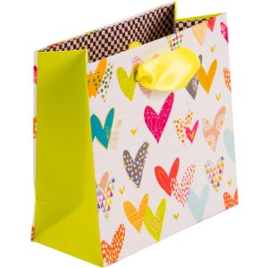 Lots of Hearts Gift Bag 10 x 5 cm