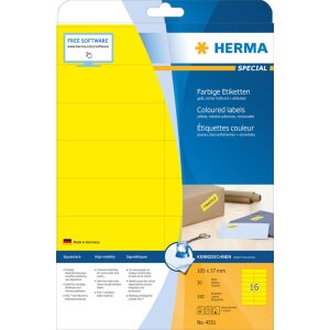 Herma specjalne kolorowe etykiety a4, 105 x 37 mm,...