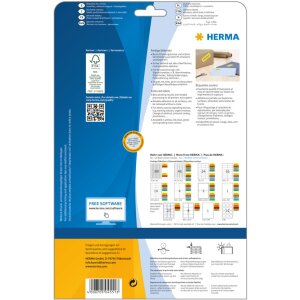 Herma specjalne kolorowe etykiety a4, 105 x 37 mm, zólty papier usuwalny matowy