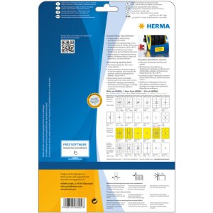 Herma specjalne etykiety foliowe odporne na warunki atmosferyczne, zólte, a4, 99,1 x 42,3 mm, wyjatkowo mocna przyczepnosc