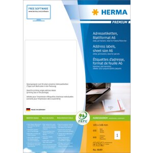 Herma premium etykiety adresowe, a6, 105 x 148 mm, biale,...