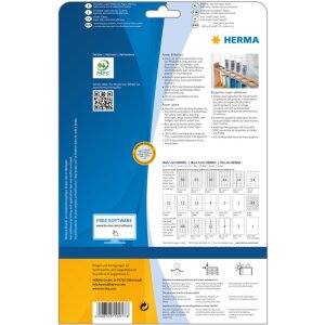 Herma special power labels a4, 37 x 13 mm, biale, wyjatkowo mocny klej, z papieru