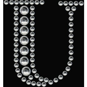 Herma FASHIONLine Crystal Sticker "U";...