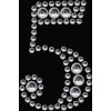 Herma FASHIONLine Crystal Sticker "5"; "Herma Crystal Sticker