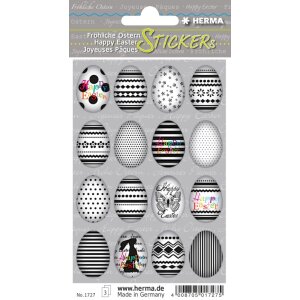 Herma decor Sticker Happy Easter Egg Set Black White