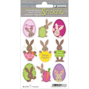 Herma magic Sticker Happy Easter Bunny, Transpuffy