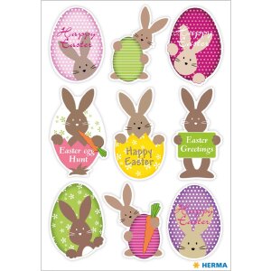 Herma magic Sticker Happy Easter Bunny, Transpuffy