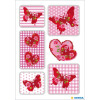 Herma magic sticker rose heart, jedwab