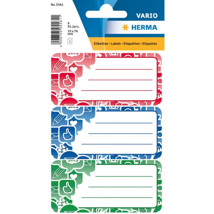 Herma vario school labels Social Icons