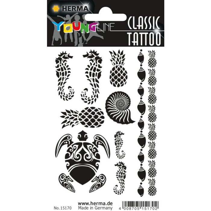 Herma FASHIONLine CLASSIC Tattoo Black Caribbean