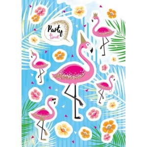 Herma decor Sticker Flamingo Party Time, glimmered