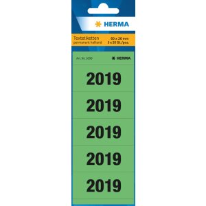 Herma numery roku 2019 do folderów, 60 x 26 mm,...