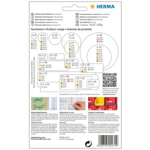 Etykiety uniwersalne czerwone ø 32 mm okragle papier mat 480 szt.