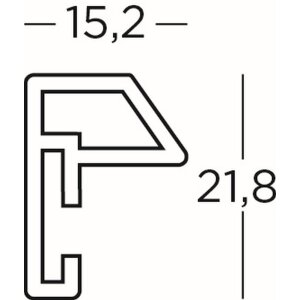 Rama plastikowa w stylu stalowym A4 biała