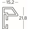 Rama plastikowa Steel Style 20x20 cm czarna