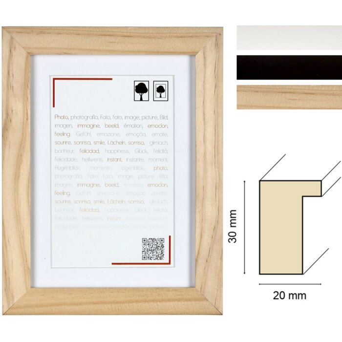 Ceanothe Wooden Frame Smart z Passepartout