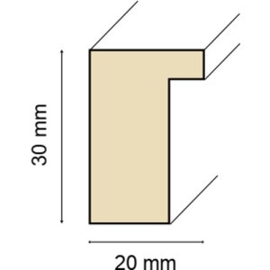 Ceanothe Wooden Frame Smart z Passepartout