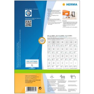 HERMA Etykiety Premium a4, biale 52,5x29,7 mm papier matowy 4000 szt.