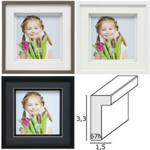 Deknudt S67NK Drewniana ramka 3D Double Passepartout