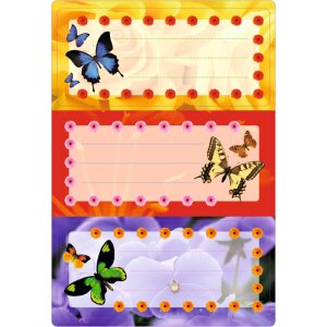 School Labels Butterflies, begli mmert