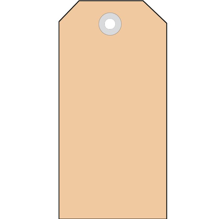 Przywieszka 35x60 mm z plastikowym oczkiem 1000 szt.