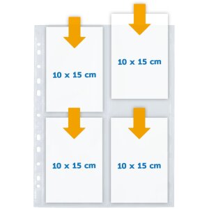 Koperty fotograficzne 100 x 150 mm wysokie biale 250 kopert