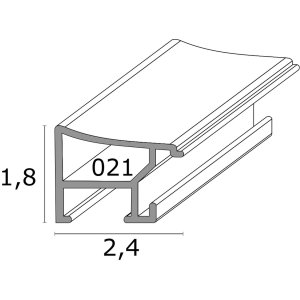 Deknudt S021D1 Rama aluminiowa w kolorze srebrnym 20x20 cm