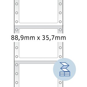 Etykiety komputerowe biale 88,9x35,7 mm papier mat 2000 szt.