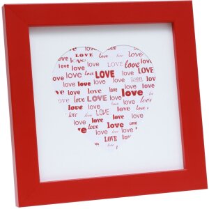 S45SK4 Red Heart Pattern Picture Frame 13x13 cm