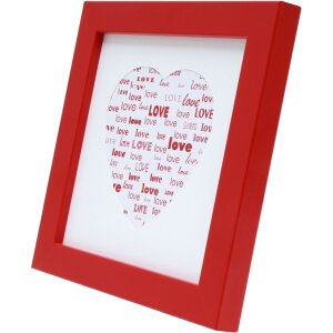 S45SK4 Red Heart Pattern Picture Frame 13x13 cm