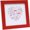 S45SK4 Red Heart Pattern Picture Frame 13x13 cm