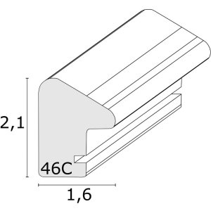 S46CH7 Ramka na zdjęcia w kolorze szaroniebieskim z białym brzegiem 10x15 cm