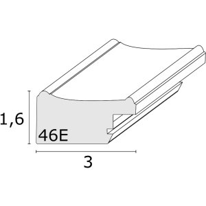 S46ED1 Ramka drewniana w kolorze srebrnym 10x15 cm