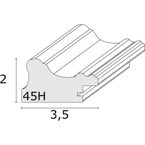 S46HF1 Ramka drewniana w kolorze białym o falistej powierzchni 15x15 cm