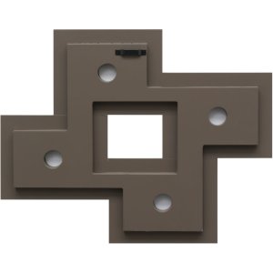 S68RK9 Ramka do galerii w kolorze taupe na 4 zdjęcia 10x15 cm