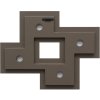 S68RK9 Ramka do galerii w kolorze taupe na 4 zdjęcia 10x15 cm