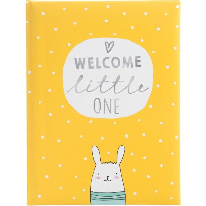 Goldbuch Baby Diary Welcome little one żółty 21x28 cm 44 ilustrowane strony