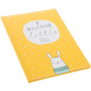 Goldbuch Baby Diary Welcome little one żółty 21x28 cm 44 ilustrowane strony