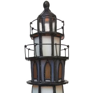 Lampa stołowa Tiffany Lighthouse 11x11x25 cm 1x E14 max 25W