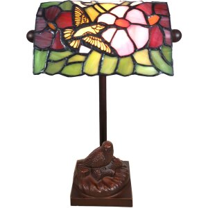 Lampa stołowa Tiffany Bird 15x15x33 cm 1x E14 max 25W