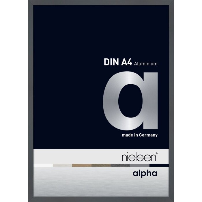 Nielsen Aluminiowa ramka na zdjęcia Alpha 21x29,7 cm ciemnoszara błyszcząca