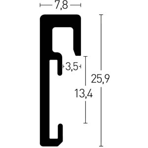 Nielsen Aluminiowa ramka na zdjęcia Alpha 29,7x42 cm anodowana czarna matowa