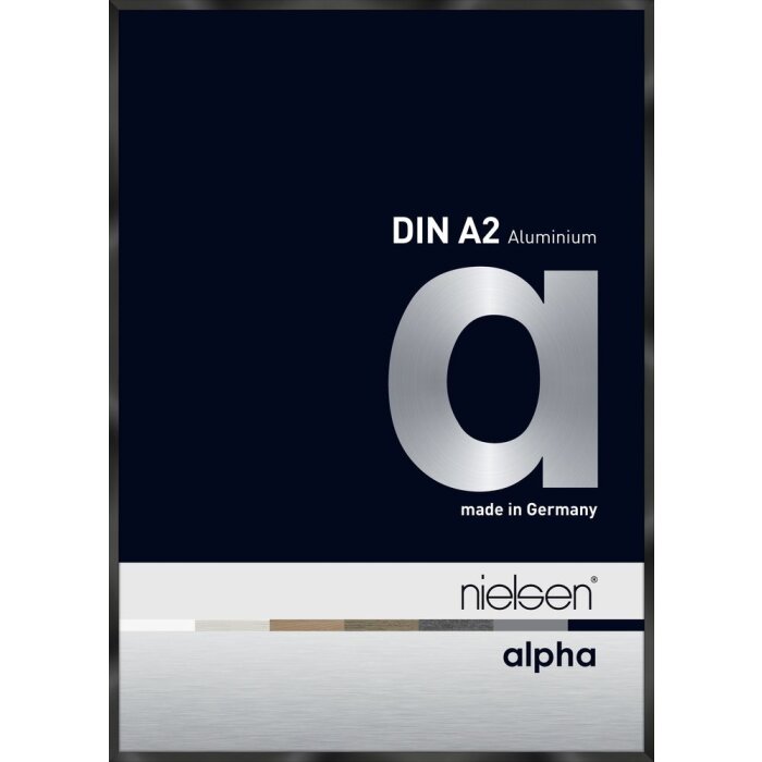 Nielsen Aluminiowa ramka na zdjęcia Alpha 42x59,4 cm anodowana czarna błyszcząca