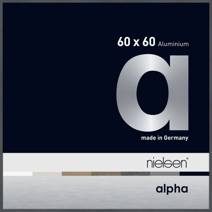 Nielsen Aluminiowa rama na zdjęcia Alpha 60x60 cm ciemnoszara błyszcząca